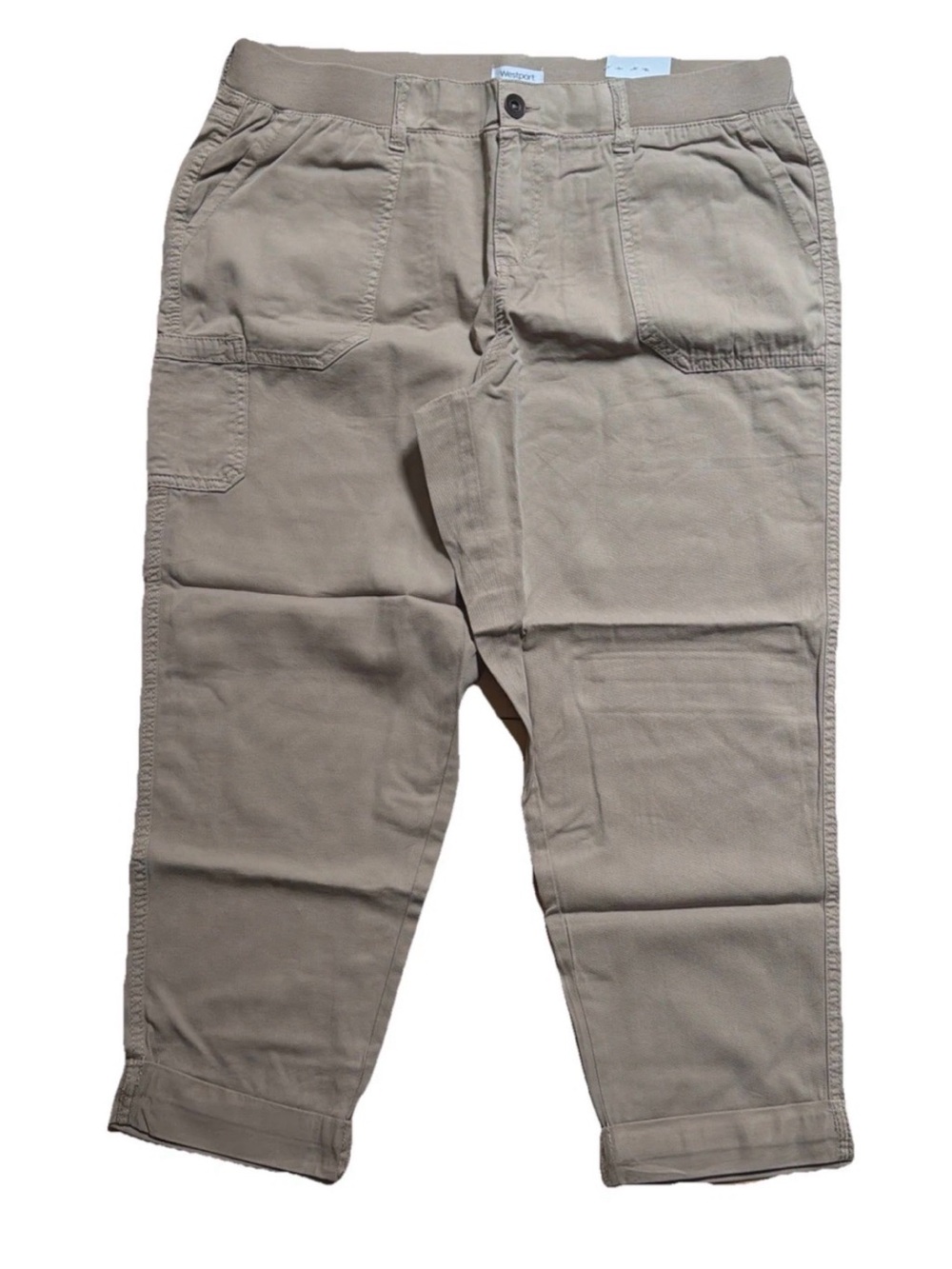 Westport Women’s Mid Rise Signature Fit Capri Pants Khaki Size 12R